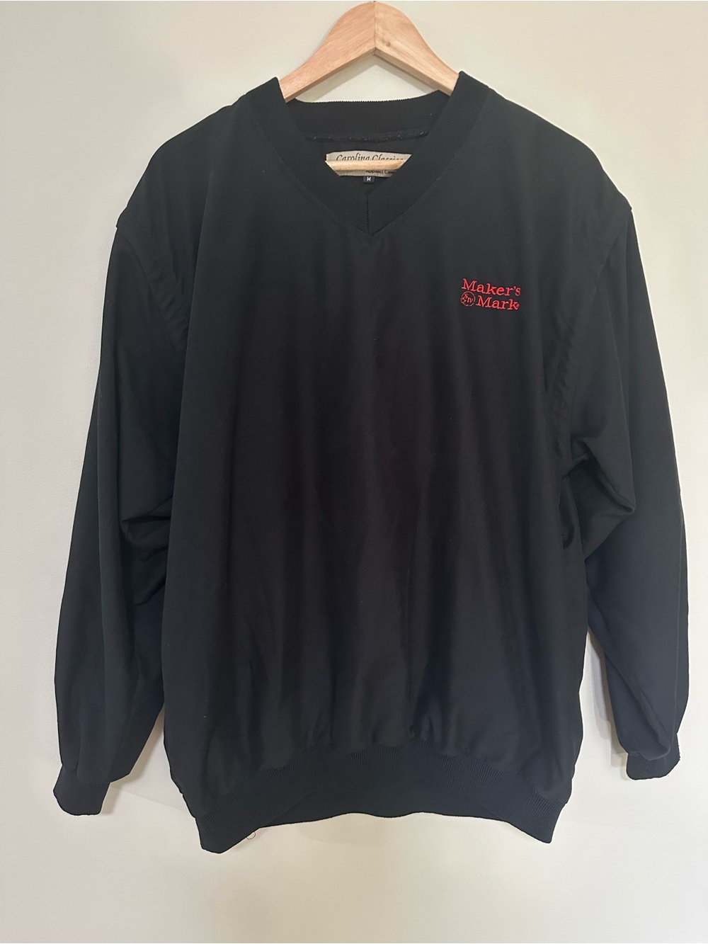 Men's Black Windbreaker Pullover - Picture 7 of 7